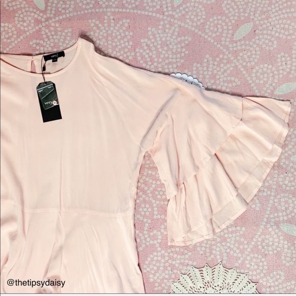 Softest peach flutter boho top NWT - Picture 3 of 7